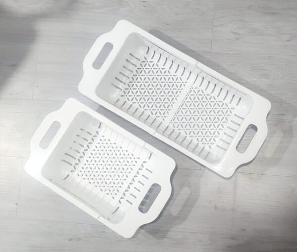 Kitchen Plastic Dish Drainer and Drying Rack Sink Basket for Washing Bowls Utensils Vegetables Fruits Storage Organizer (Random color) - Image 5