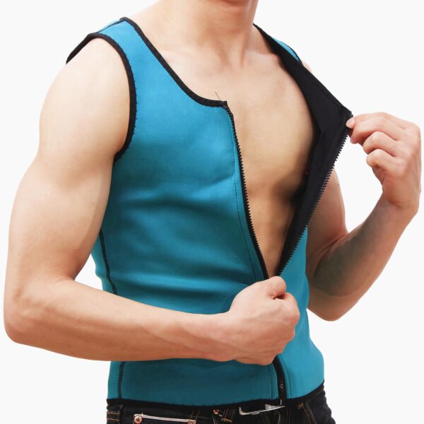 Hot Shapers Slimming Shirt Zipper Body Shaper Instead Slim Shirt For Men Black - Image 7