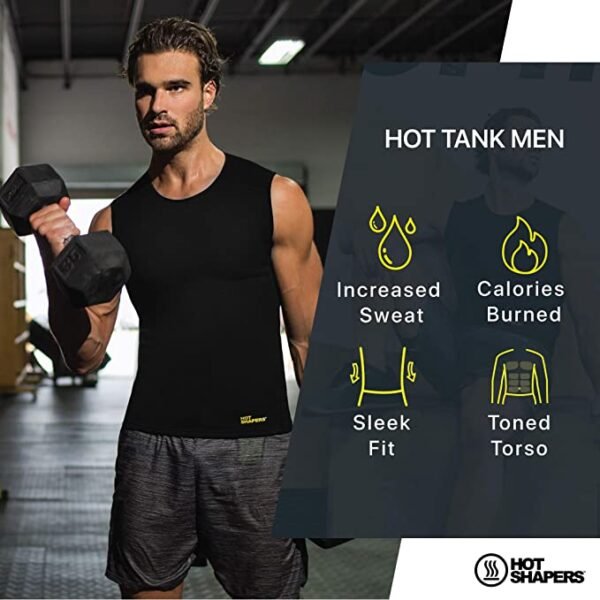 Hot Shapers Slimming Shirt Zipper Body Shaper Instead Slim Shirt For Men Black - Image 6