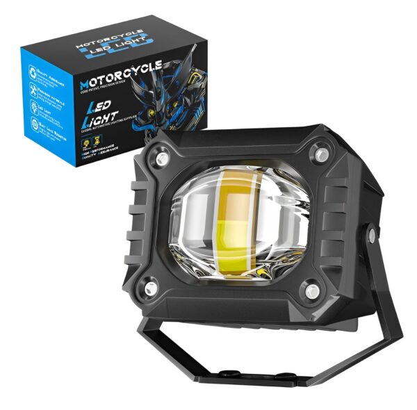 WIDE LENS SPOTLIGHT HEADLIGHT 9D LENS YELLOW / WHITE BEAM FOG LIGHTS   FOR ALL CARS AND BIKE - Image 6