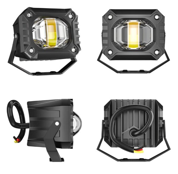 WIDE LENS SPOTLIGHT HEADLIGHT 9D LENS YELLOW / WHITE BEAM FOG LIGHTS   FOR ALL CARS AND BIKE - Image 8