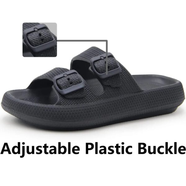 Slippers for Men - Cloud Slides Double Buckle Adjustable - Image 3