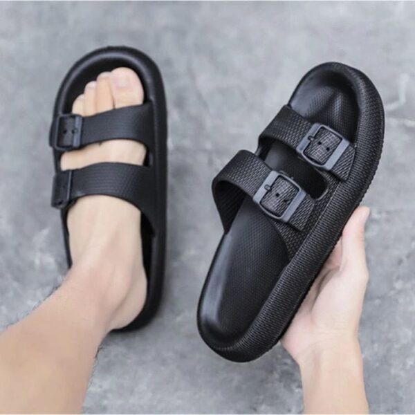 Slippers for Men - Cloud Slides Double Buckle Adjustable - Image 5