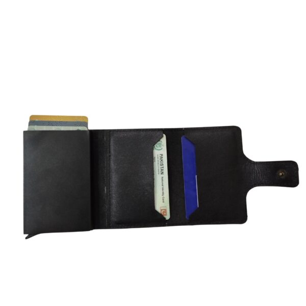 Leather Wallet & Pop up card holder  for Men and Women  (random color) - Image 6