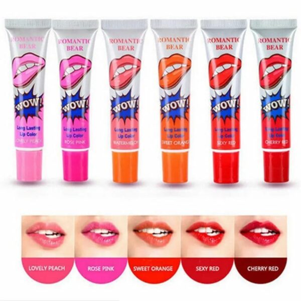 (pack of 6 ) 6pcs Peel Off Liquid Lipstick Waterproof & Long Lasting Lip Tint - Image 5