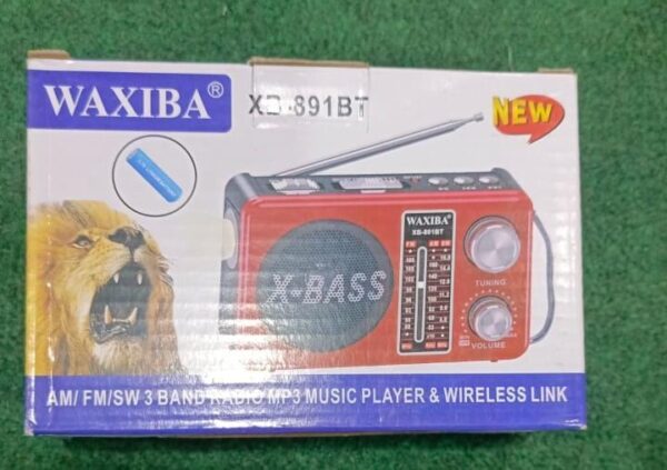 WAXIBA MULTIFUNCTION WIRELESS RADIO AM/FM/SW 3 BAND RADIO XB-891BT (Random color) - Image 2