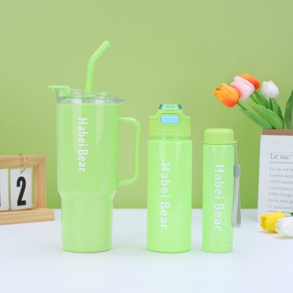 3pcs bottle set with straw (random color) - Image 4