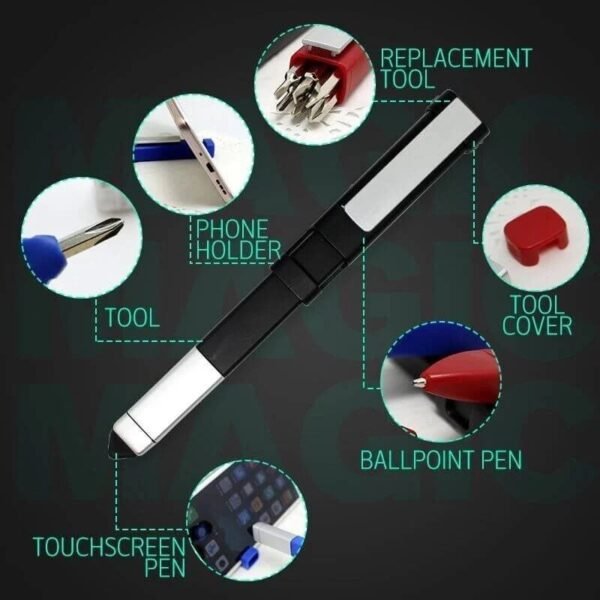 Pen-shaped Phone Holder with Screwdriver Sets (Random Color)