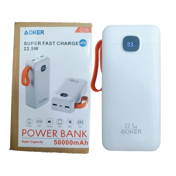 Lot Imported Power Bank AOKER 50000 mAh Super Fast Charging 22.5W - Image 2