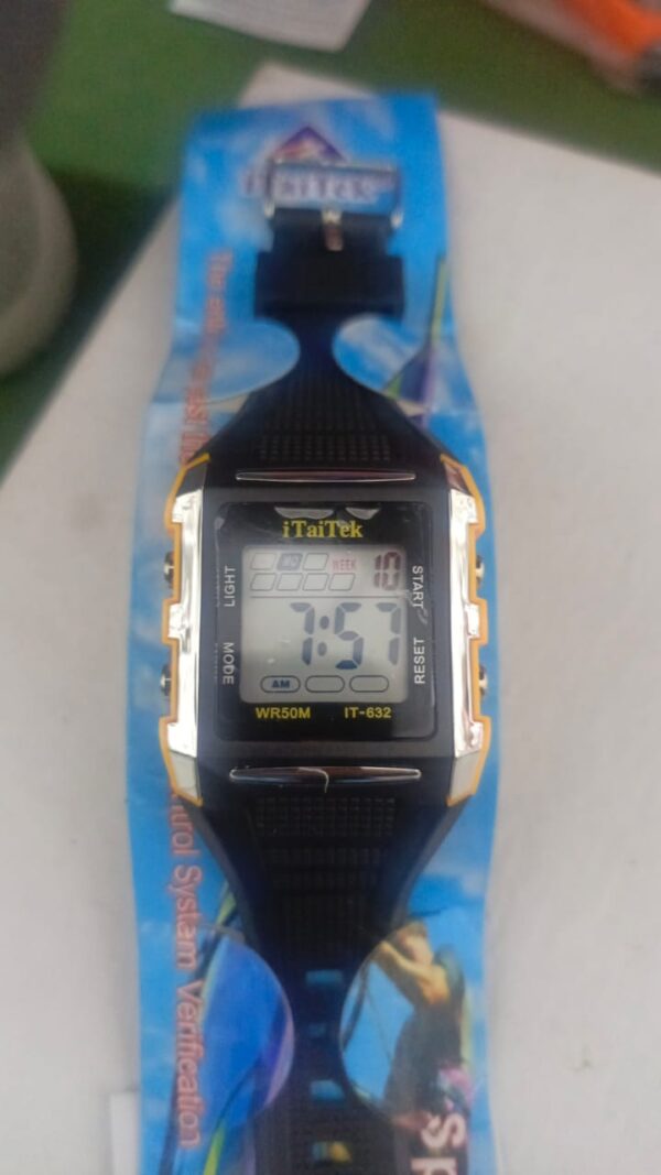 mens digital display sports watch (without box )  (random color) - Image 2