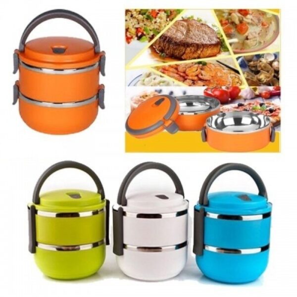 2 Layer Easy Portable Lunch Box ·Non-toxic, health and Safety (random color) - Image 8