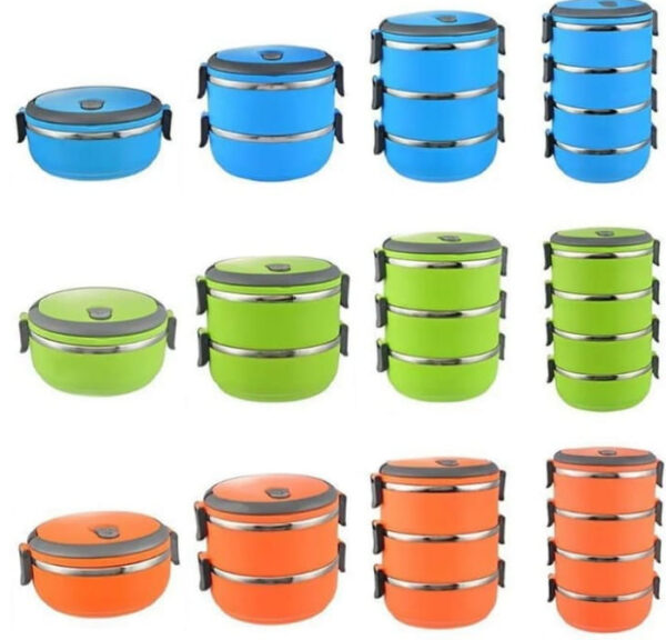 3 Layer Easy Portable Lunch Box ·Non-toxic, health and Safety  (random color) - Image 3