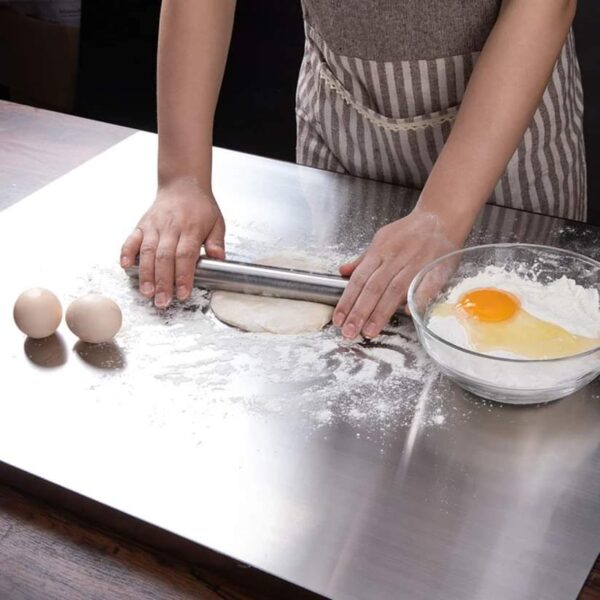 Stainless Steel Cutting Board! 🔪✨   Durable, hygienic, and easy to clean—perfect for all your chopping needs. A must-have for any chef! - Size: 41x33Cm