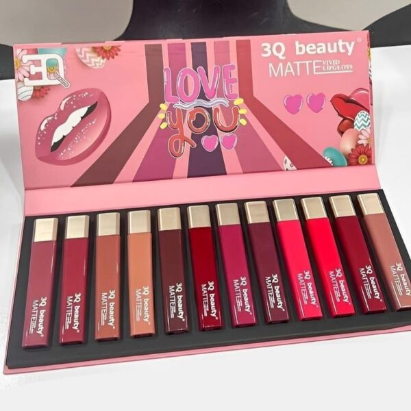 3Q Beauty Matte Lip Gloss Set of 12 - Image 2