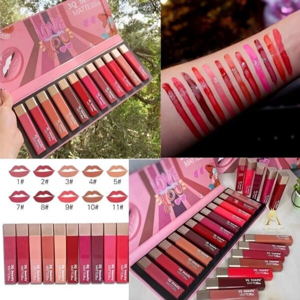 3Q Beauty Matte Lip Gloss Set of 12 - Image 3