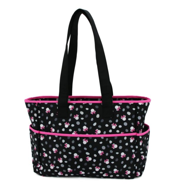 Stylish Disney Minnie Mouse Diaper Bag Set with Changing Pad & Bottle Holder - Image 3