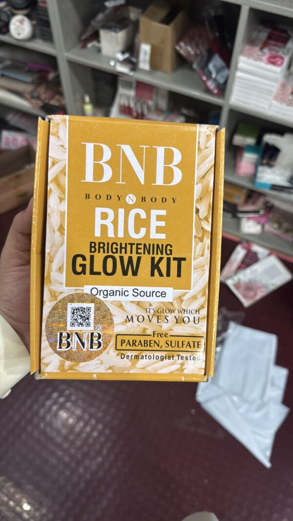 BNB-Rice Extract Brightening Skincare Kit | Face Wash, Scrub & Mask - Image 4