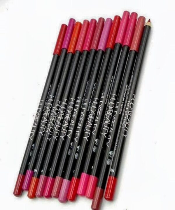 pack of 12 Huda beauty Lip & Eye pencils - Image 2