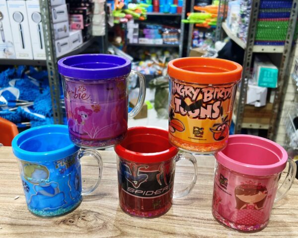 (1 PCs )Kids Glitter Mug (Mix/Random Color/Character) - Image 4