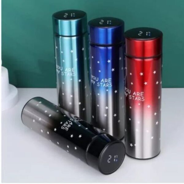 Stars Colorful smart LED Temperature Bottle (500ml) - Image 3