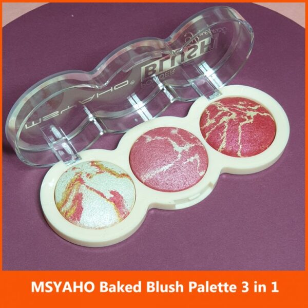 MSYAHO 3 in 1 Baked Blush Palette - Image 3