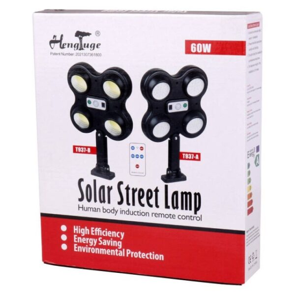 4 Head Wide Angle Illumination Outdoor Motion Sensor Solar Street Wall Light IP65 Waterproof - Image 3