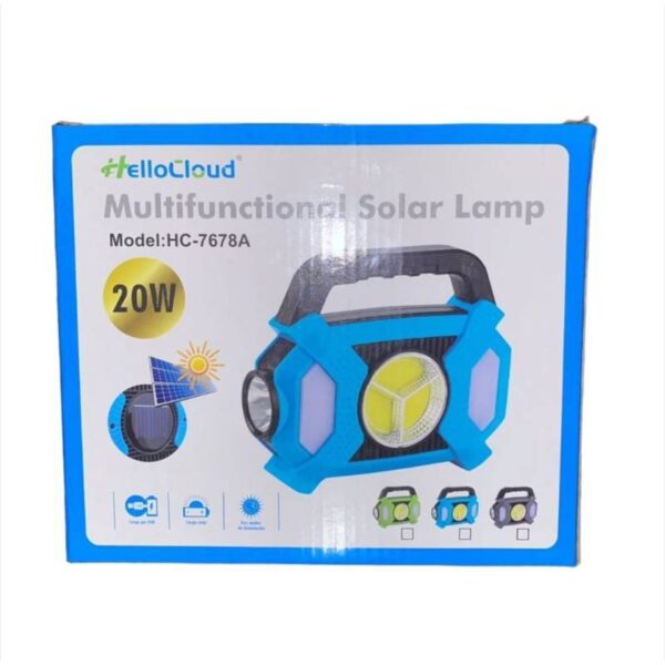 20W Hello Cloud Multi-Functional Portable Solar LED Flash Light - Image 3