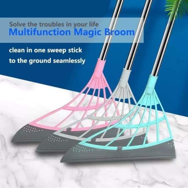 Magic Broom Window Washing Wiper Silicone Broom Floor Cleaning  (random Color )