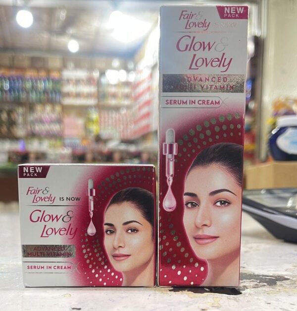 Fair & Lovely Is Now Glow & Lovely Advanced Multi Vitamin Serum In Cream Tube & Jar - Pack of 2