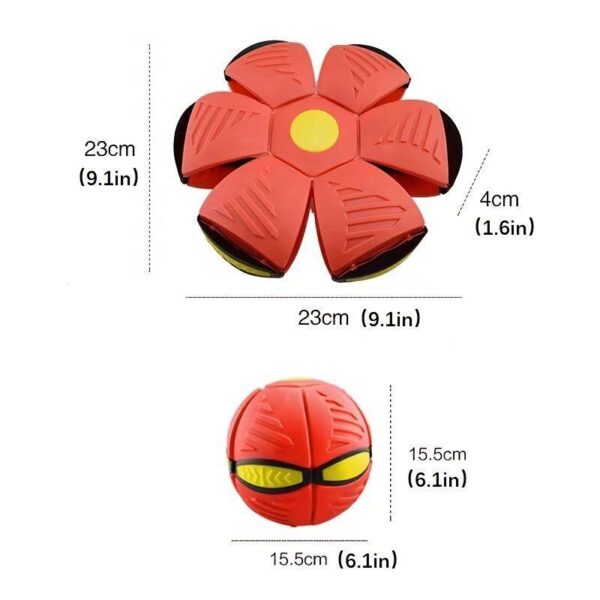 UFO Flying Flat throw disc ball toy for kids | Magic Flying Saucer Frisbee Spinner Ball (Random color) - Image 12