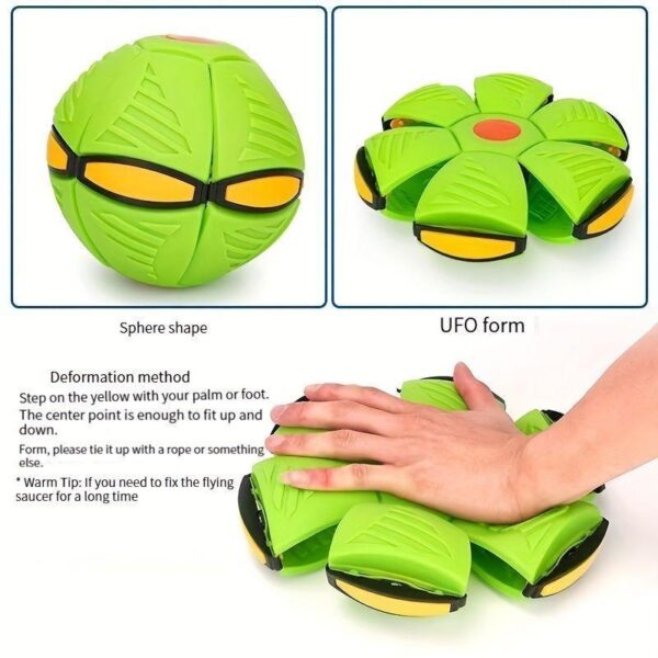 UFO Flying Flat throw disc ball toy for kids | Magic Flying Saucer Frisbee Spinner Ball (Random color) - Image 14