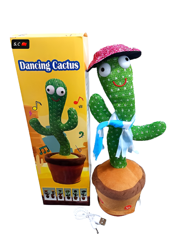 DANCING CACTUS TOY WITH HAT (RECHARGEABLE) (WITH BOX)