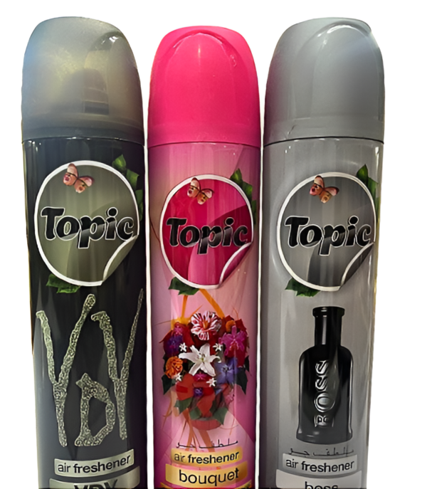 Pack of 3 - Topic Air freshener  Long lasting fragrance Room Spray - 300ml (Random Spray) - Image 2