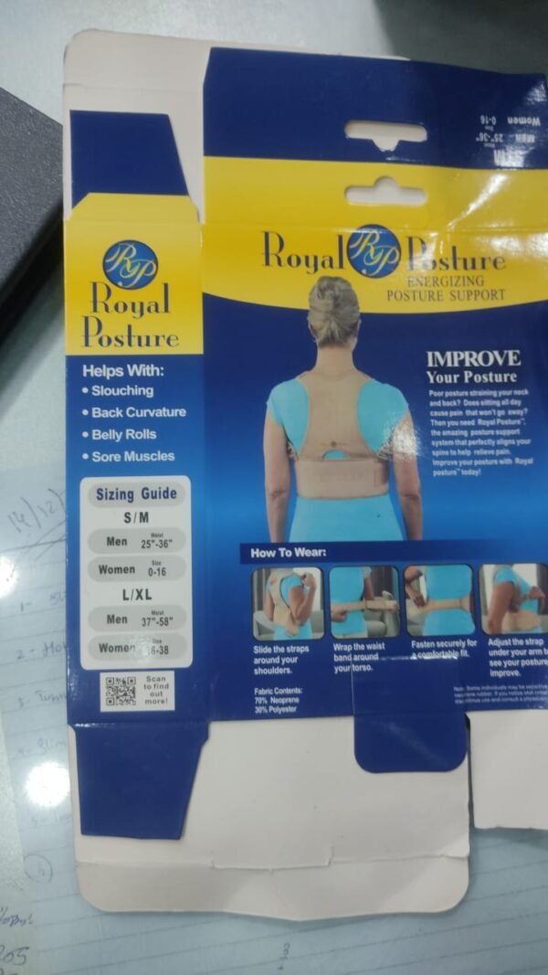 skin color Royal Posturm Spine Support Belt Adjustable Adult Corset Posture Correction Belt Body  Health Care  magnetic inside - Image 2