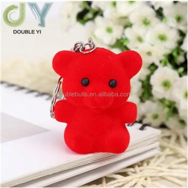 Trend Bazaar Cute Key Chain Teddy Cherry |Small Red Bear Key Chain with Squishy Whistle .. pack of 2 - Image 3