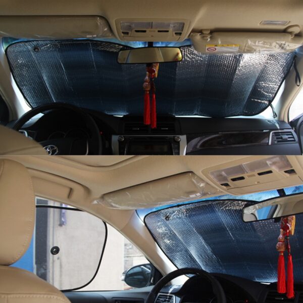 Universal Car Front Wind Screen Foldable Foil Curtains Sun Shade For Summer - Image 4