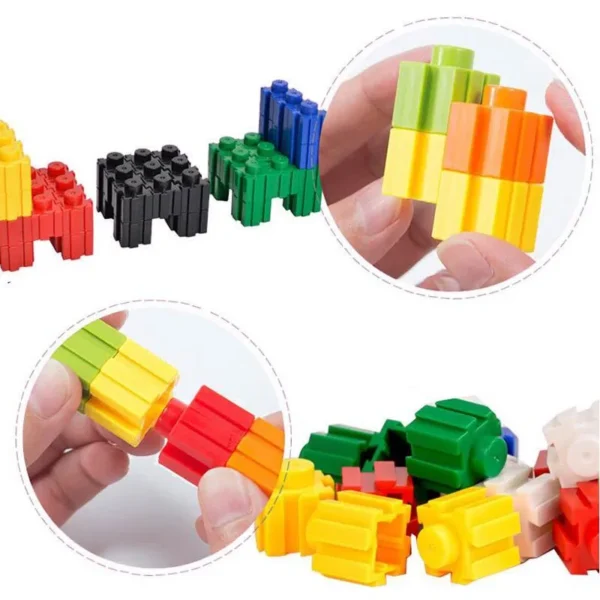 Rocket educational Rainbow Color building blocks toy for kids - 192 Pcs - Image 2