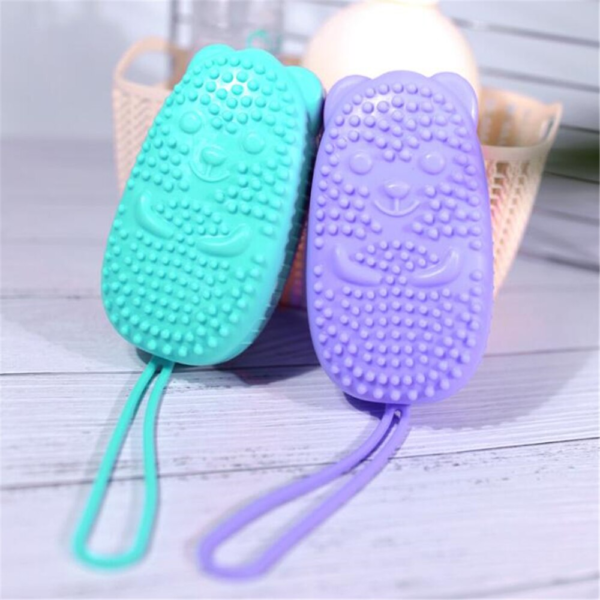 silicone soap bath massage / Bath Body Brush High Quality Silicon Bath Brush (random color) - Image 3