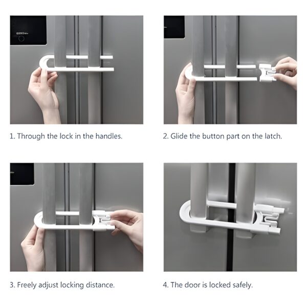 Sliding Cabinet Lock - Multifunctional Infant Baby Child Safety Drawer Door Cabinet Cupboard Lock - Image 9