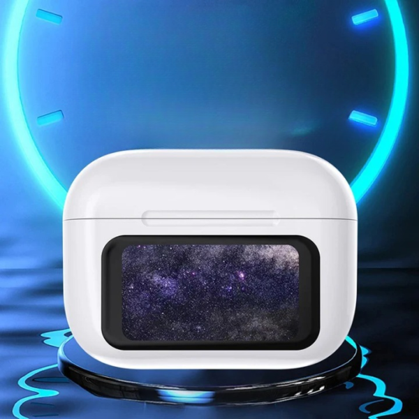ANC Air Pods Smart LED Display Earbuds - White - Image 7