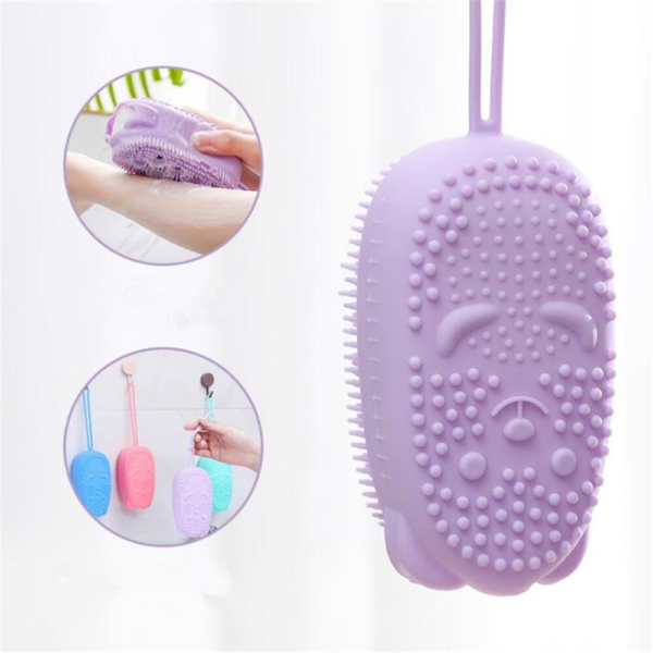 silicone soap bath massage / Bath Body Brush High Quality Silicon Bath Brush (random color) - Image 4