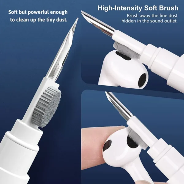 3 in 1 Cleaning Pen Tool Brush Kit For Mobile, Earphone, Earbuds & Airpods  (random color) - Image 7