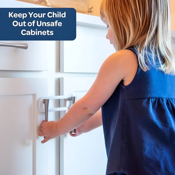 Sliding Cabinet Lock - Multifunctional Infant Baby Child Safety Drawer Door Cabinet Cupboard Lock - Image 3