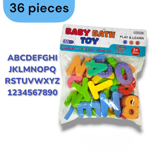 36pcs Eva Alphabets + Numbers Baby Bath Toy for childrens - Image 10