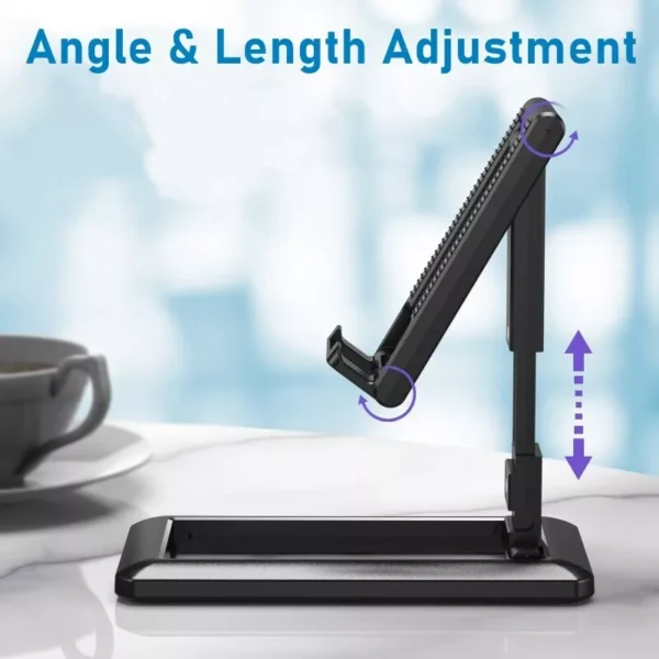 Universal Plastic Mobile Phone Holder | Adjustable Foldable Desktop Stand (random color) - Image 3