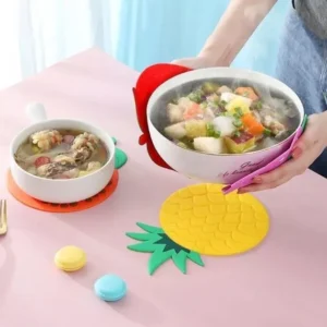 Silicone Fruit Shape Placemat Plate, Table, Cup Pad Non-slip Bowl Coaster Mat Waterproof Heat Insulation (Random shape)