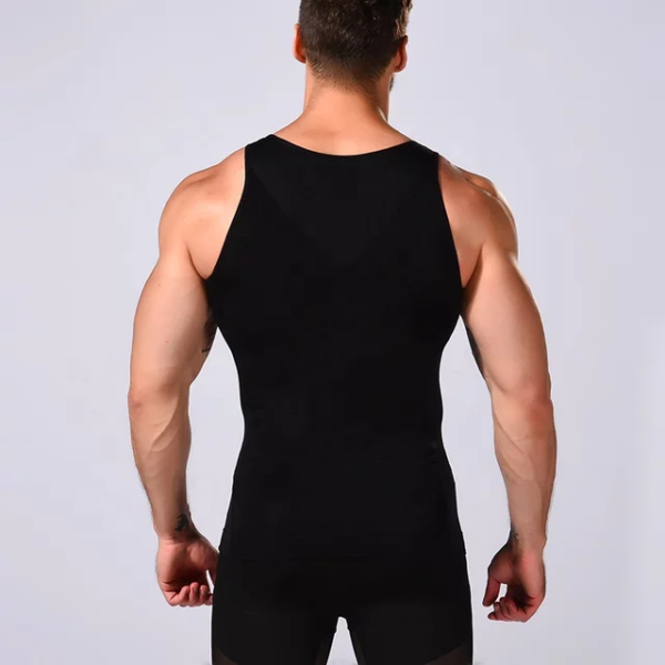 Slim n Fit Body Shaper Vest Shirt - Tank Top Sleeveless Shapewear For Men - Image 6