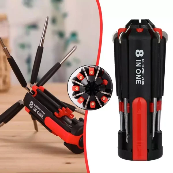 8 in 1 Screwdriver Multifunctional Repair Tools with torch - Image 3