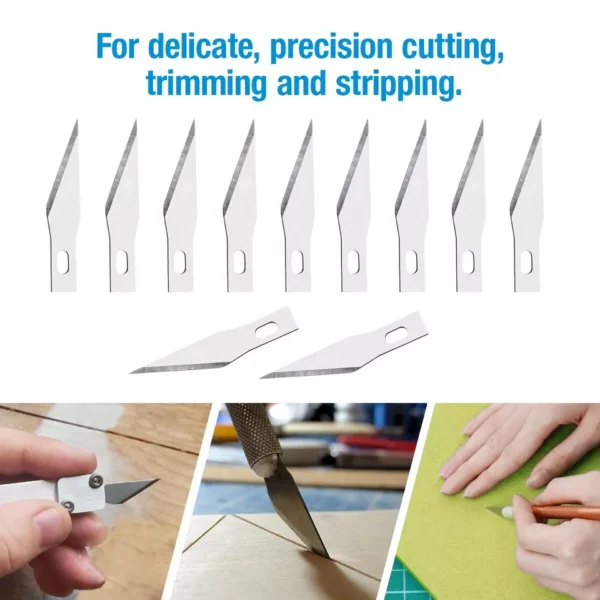 Pen Knife | Detail Precision Cutting tool | Paper, model making, etching, carving Cutter with 6 Blades + 1 Handle - Image 11