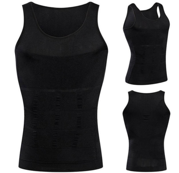 Slim n Fit Body Shaper Vest Shirt - Tank Top Sleeveless Shapewear For Men - Image 9